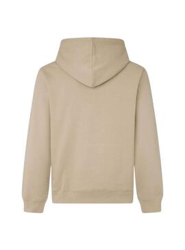 Felpa Pepe Jeans New Joe Hoodie beige per uomo