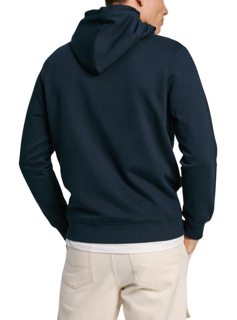 Felpa Pepe Jeans New Joe Hoodie blu marino per uomo