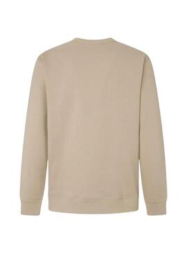 Felpa Pepe Jeans New Joe Crew beige per uomo