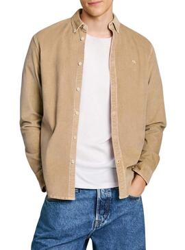 Camicia Pepe Jeans Miller beige per uomo