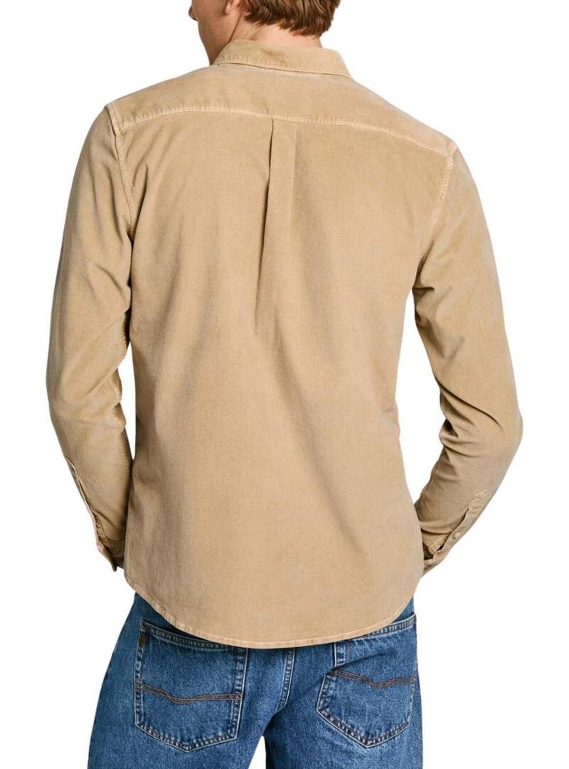 Camicia Pepe Jeans Miller beige per uomo