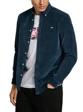 Camicia Pepe Jeans Miller blu navy per uomo