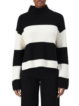 Maglione Calvin Klein Jeans Chunky Nero e Bianco per donna