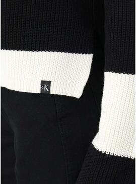 Maglione Calvin Klein Jeans Chunky Nero e Bianco per donna