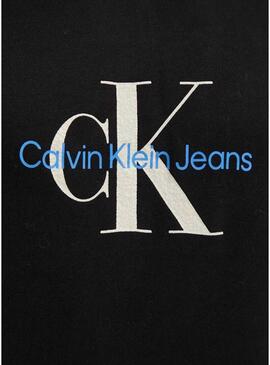 Felpa Calvin Klein Jeans Distressed nera da uomo