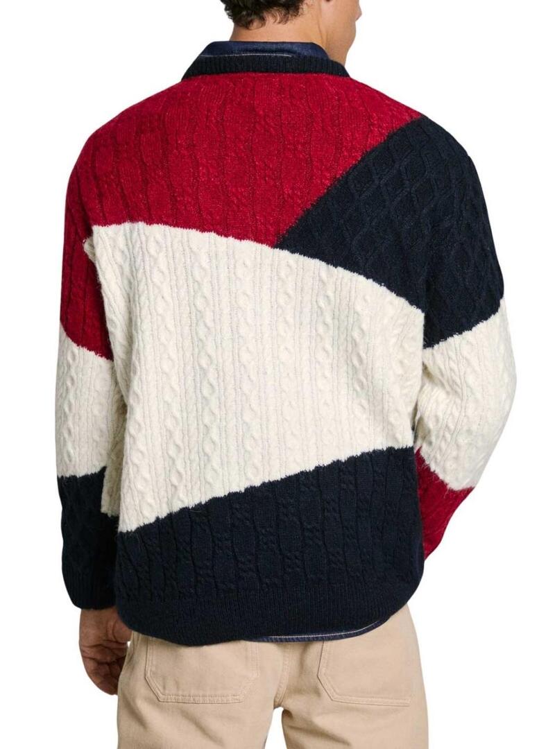 Maglia Pepe Jeans Court colorblock per uomo