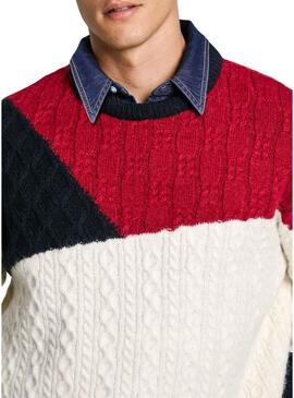 Maglia Pepe Jeans Court colorblock per uomo