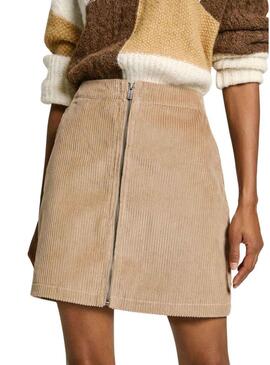 Gonna Pepe Jeans Cassie beige per donna