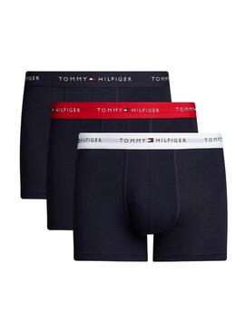 Pacco da 3 boxer Trunk Tommy Hilfiger essential nero per uomo