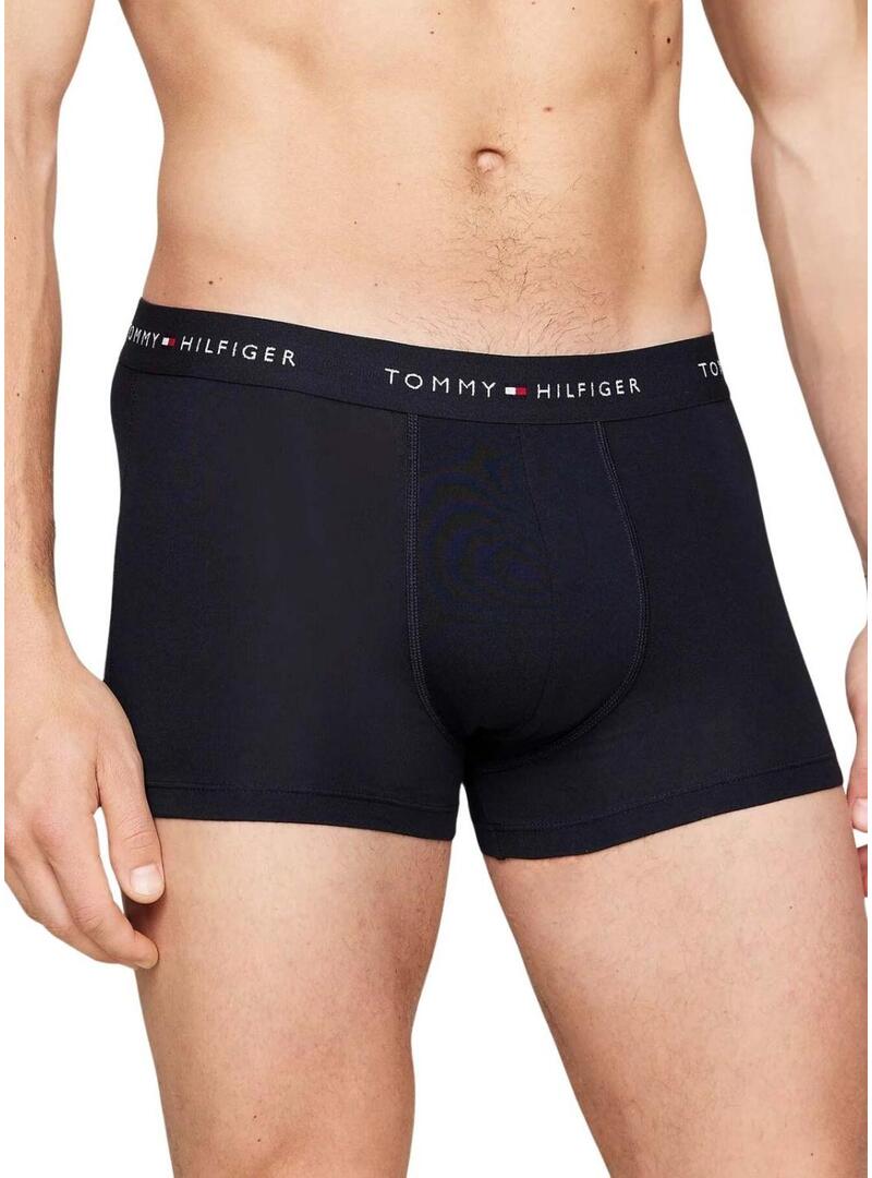 Pacco da 3 boxer Trunk Tommy Hilfiger essential nero per uomo