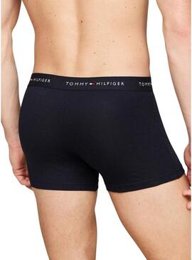 Pacco da 3 boxer Trunk Tommy Hilfiger essential nero per uomo