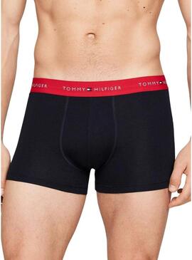 Pacco da 3 boxer Trunk Tommy Hilfiger essential nero per uomo