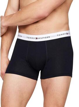 Pacco da 3 boxer Trunk Tommy Hilfiger essential nero per uomo