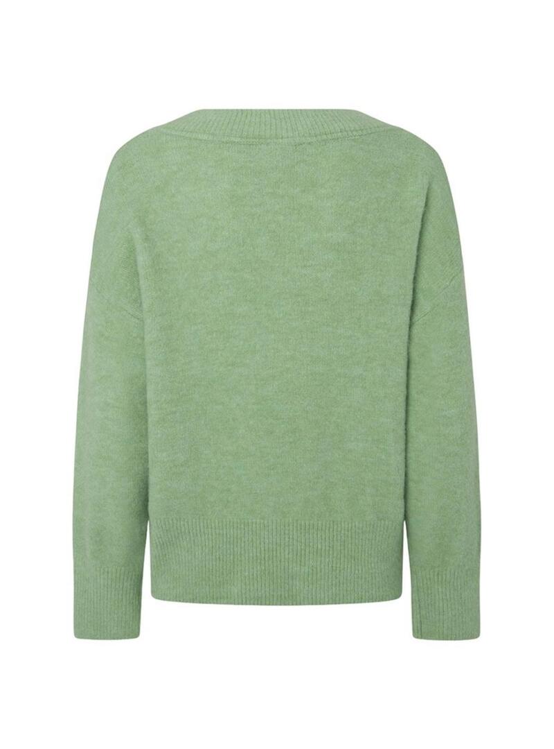 Maglione Pepe Jeans Irma V Neck Verde per donna