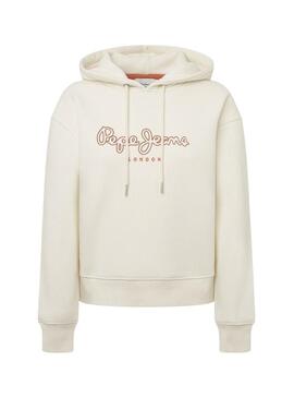 Felpa Pepe Jeans Frida beige per donna