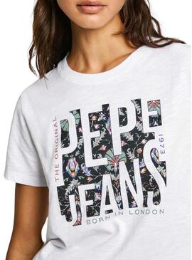 Maglietta Pepe Jeans Gloria bianca per donna