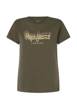 Maglietta Pepe Jeans Galey verde per donna