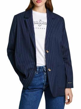 Blazer Pepe Jeans Dori Blu Marino per donna