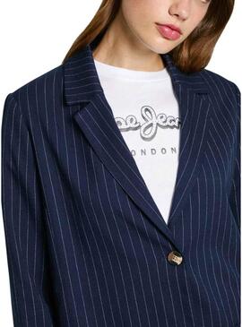 Blazer Pepe Jeans Dori Blu Marino per donna