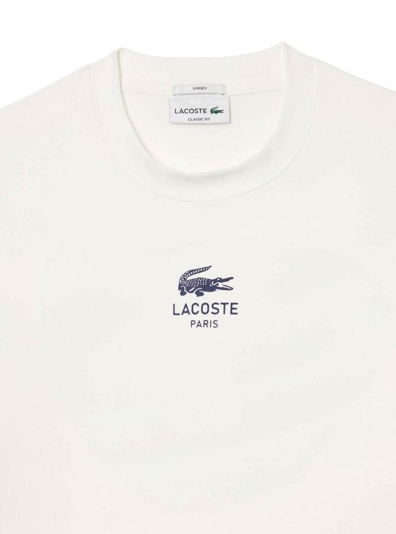 Maglietta Lacoste Paris beige per donna e uomo