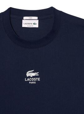 Maglietta Lacoste Paris blu scuro per uomo e donna