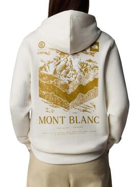 Felpa The North Face Mont Blanc beige per donna