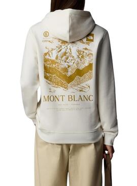 Felpa The North Face Mont Blanc beige per donna