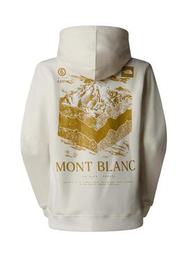 Felpa The North Face Mont Blanc beige per donna