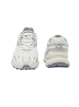 Sneakers Lacoste L003 Bianco e Argento per uomo