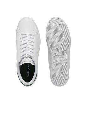 Sneakers Lacoste Powercourt Bianco e Verde per uomo