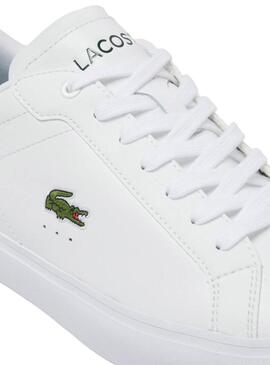 Sneakers Lacoste Powercourt Bianco e Verde per uomo