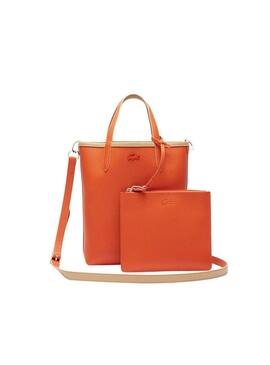 Borsa Lacoste Anna Vertical Beige e Arancione per donna