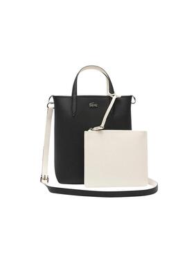 Borsa Lacoste Anna Vertical Nero e Bianco per donna