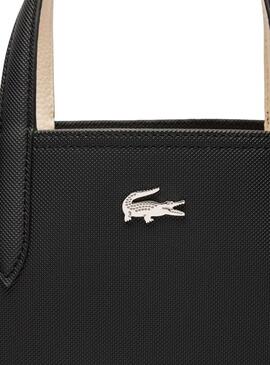 Borsa Lacoste Anna Vertical Nero e Bianco per donna