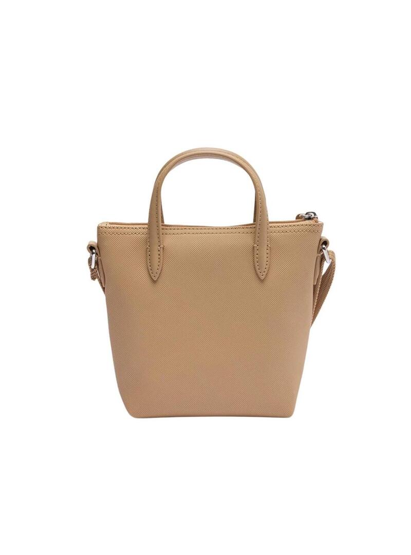 Borsa Tote Mini Lacoste Beige per donna