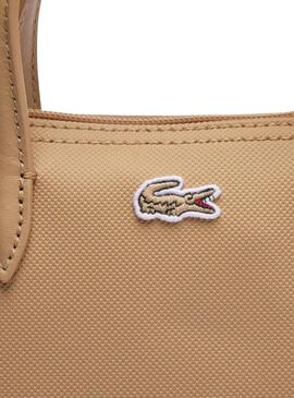 Borsa Tote Mini Lacoste Beige per donna