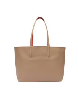 Borsa reversibile Lacoste Anna Beige e Arancione per donna