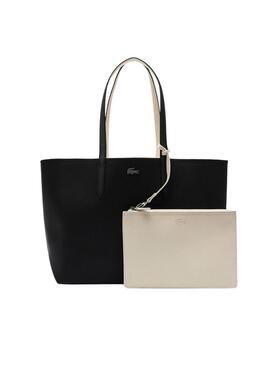 Borsa reversibile Lacoste Anna Nera e Beige per donna