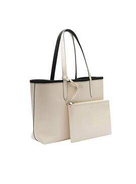 Borsa reversibile Lacoste Anna Nera e Beige per donna