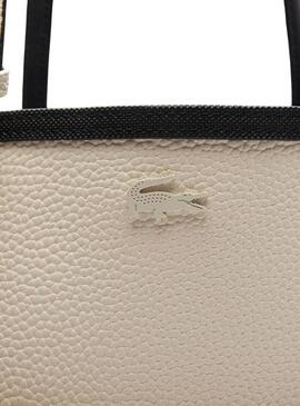 Borsa reversibile Lacoste Anna Nera e Beige per donna