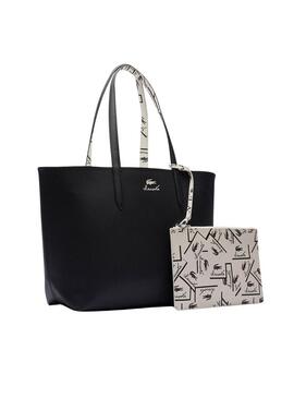 Borsa reversibile Lacoste Anna Nera e Bianca per donna