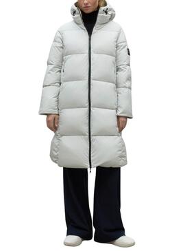 Cappotto Padded Reversibile Ecoalf Barualf Bianco per donna