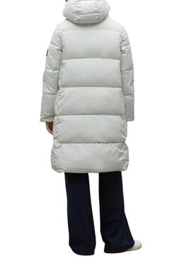 Cappotto Padded Reversibile Ecoalf Barualf Bianco per donna