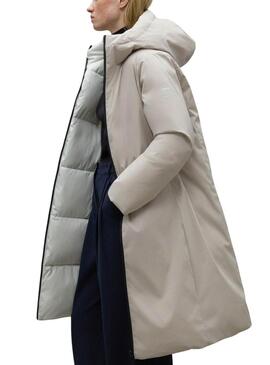 Cappotto Padded Reversibile Ecoalf Barualf Bianco per donna