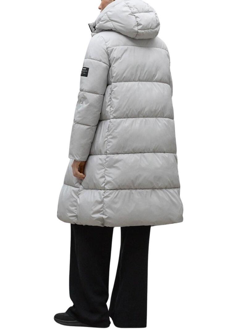 Cappotto Reversibile Ecoalf Barualf Bianco e Blu Marino per donna