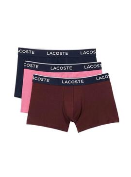 Boxer Lacoste Boxer Granata, Rosa e Blu per uomo