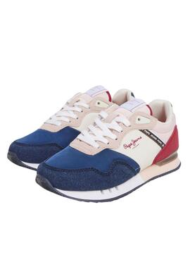 Sneakers Pepe Jeans London Colors Blu per bambina