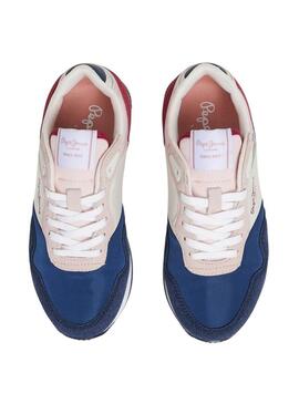 Sneakers Pepe Jeans London Colors Blu per bambina