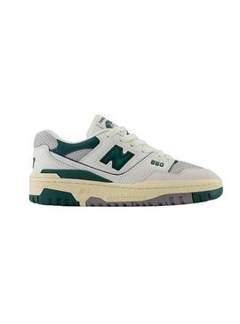 Sneakers New Balance B550 Verde per bambina e bambino