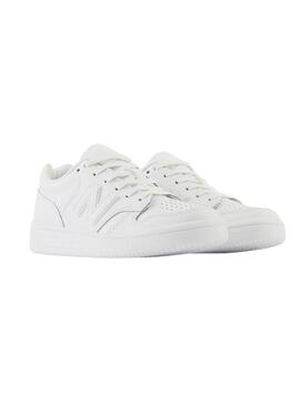 Sneakers New Balance B480 Bianche per bambina e bambino